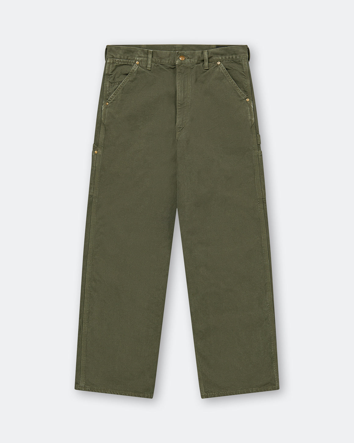 orSlow - Dad's Fit Oxford Painter Pants - Army Green - UP THERE