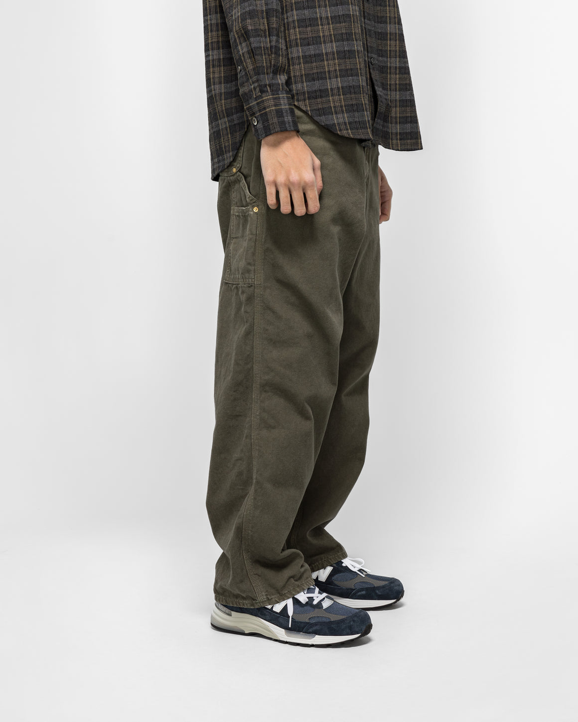 orSlow DAD’S FIT OXFORD PAINTER PANTS 2 orSlow - Dad's Fit Oxford Painter Pants - Army Green | UP THERE