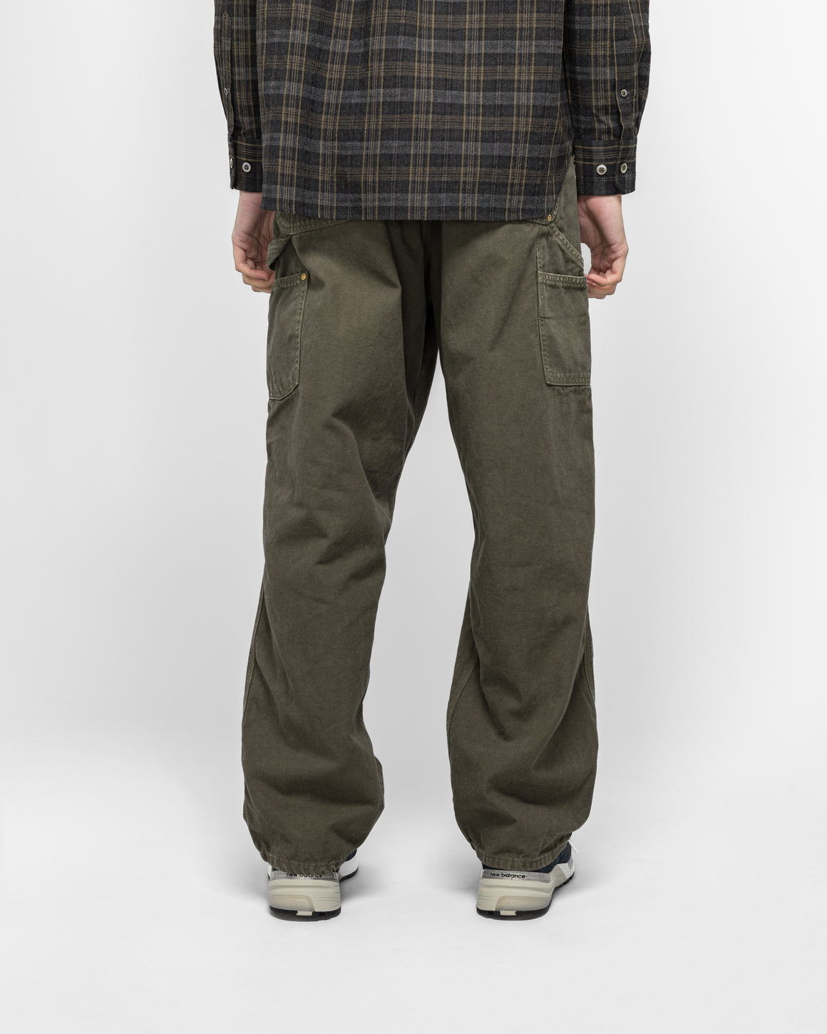 orSlow - Dad's Fit Oxford Painter Pants - Army Green - UP THERE