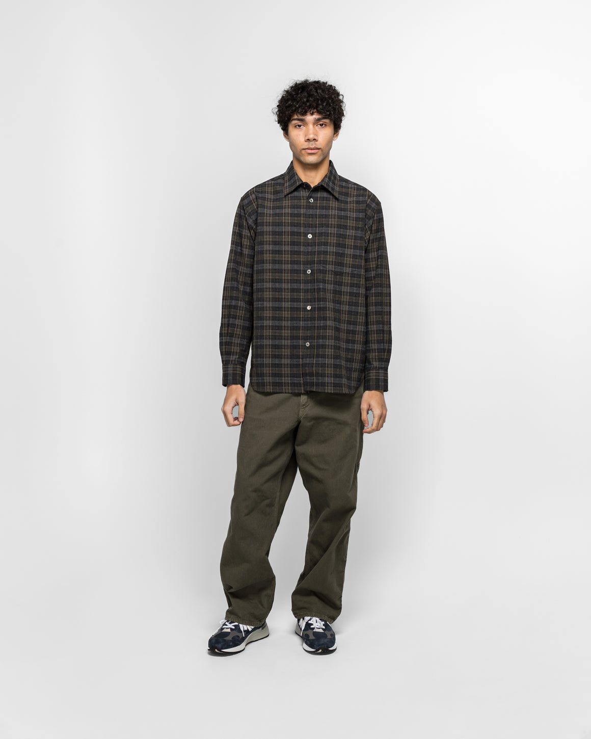 orSlow - Dad's Fit Oxford Painter Pants - Army Green - UP THERE