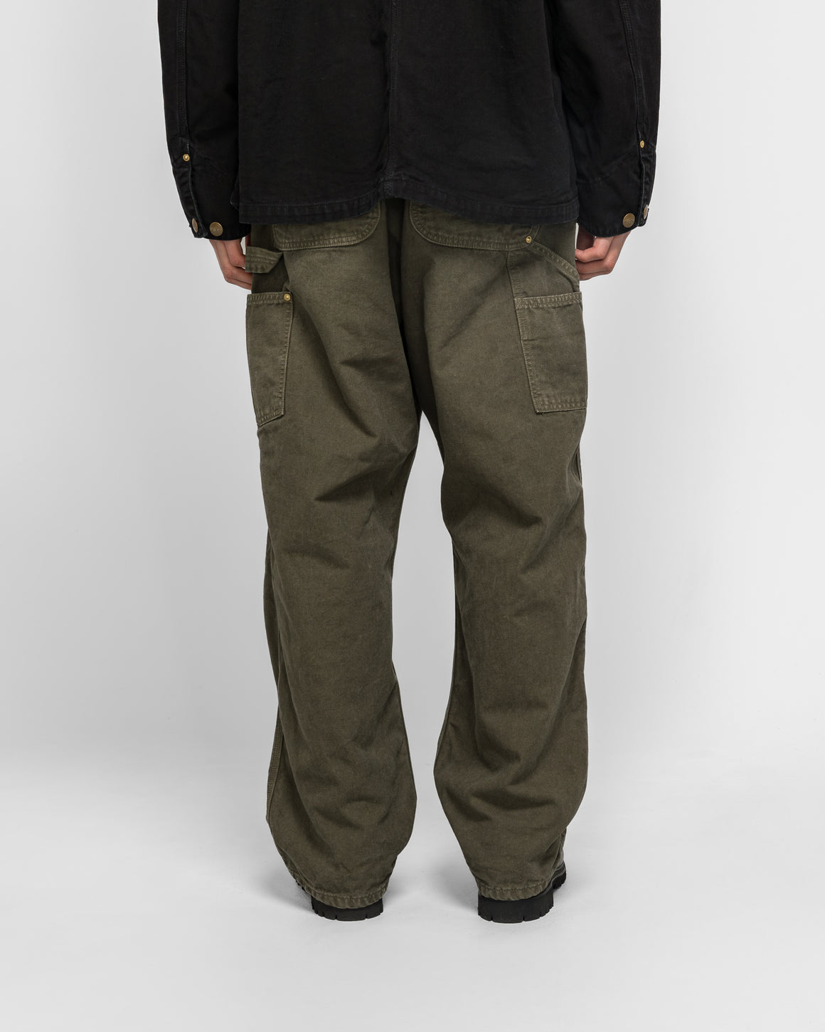 orSlow - Dad's Fit Oxford Painter Pants - Army Green - UP THERE