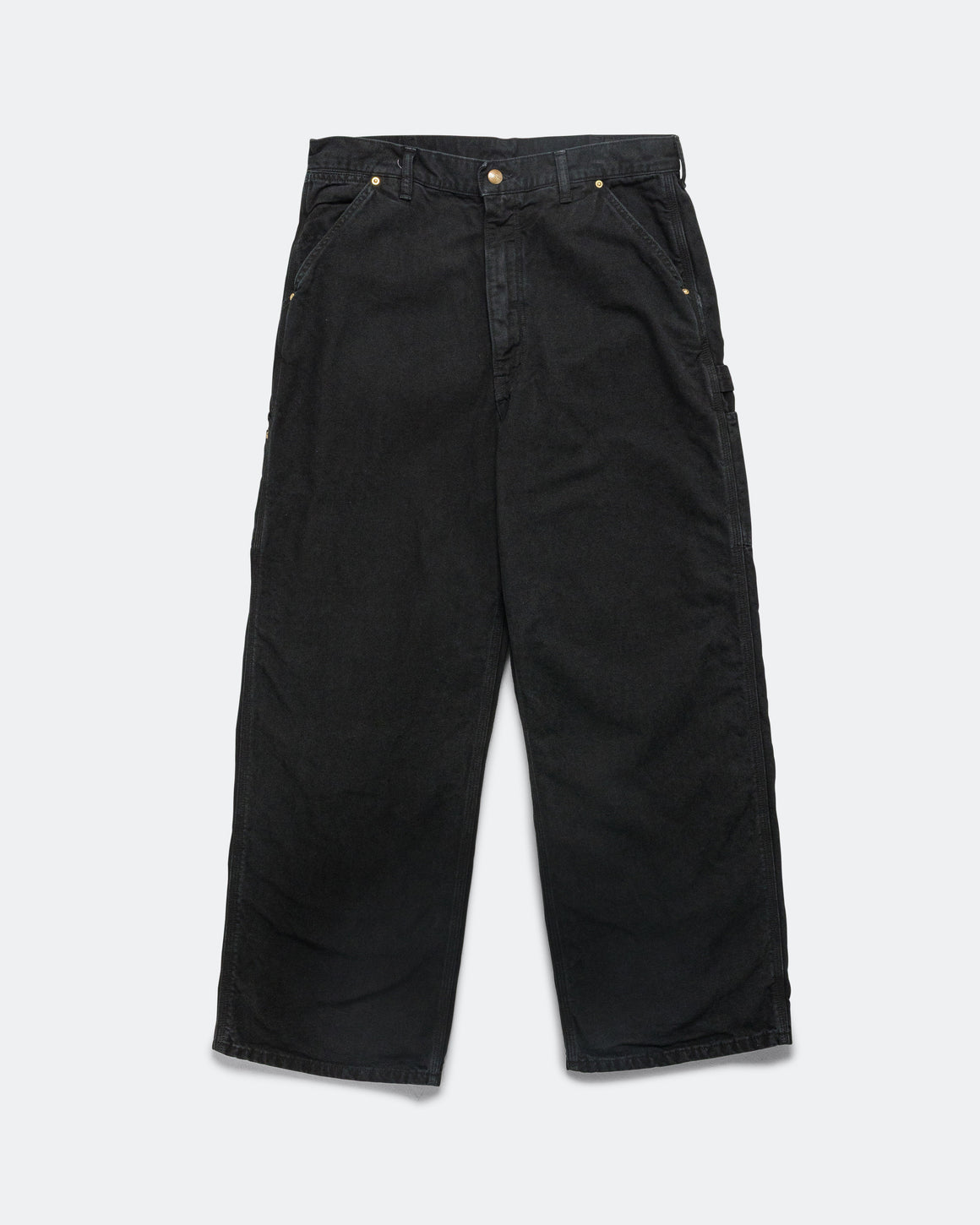 orSlow - Dad's Fit Oxford Painter Pants - Black - UP THERE