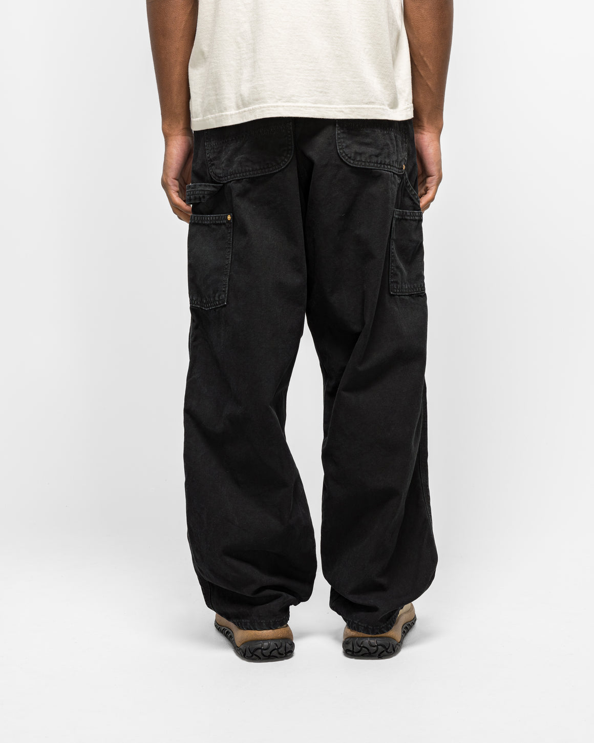 orSlow - Dad's Fit Oxford Painter Pants - Black - UP THERE