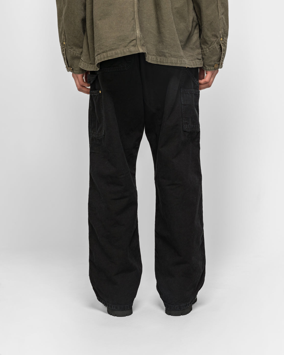 orSlow - Dad's Fit Oxford Painter Pants - Black - UP THERE