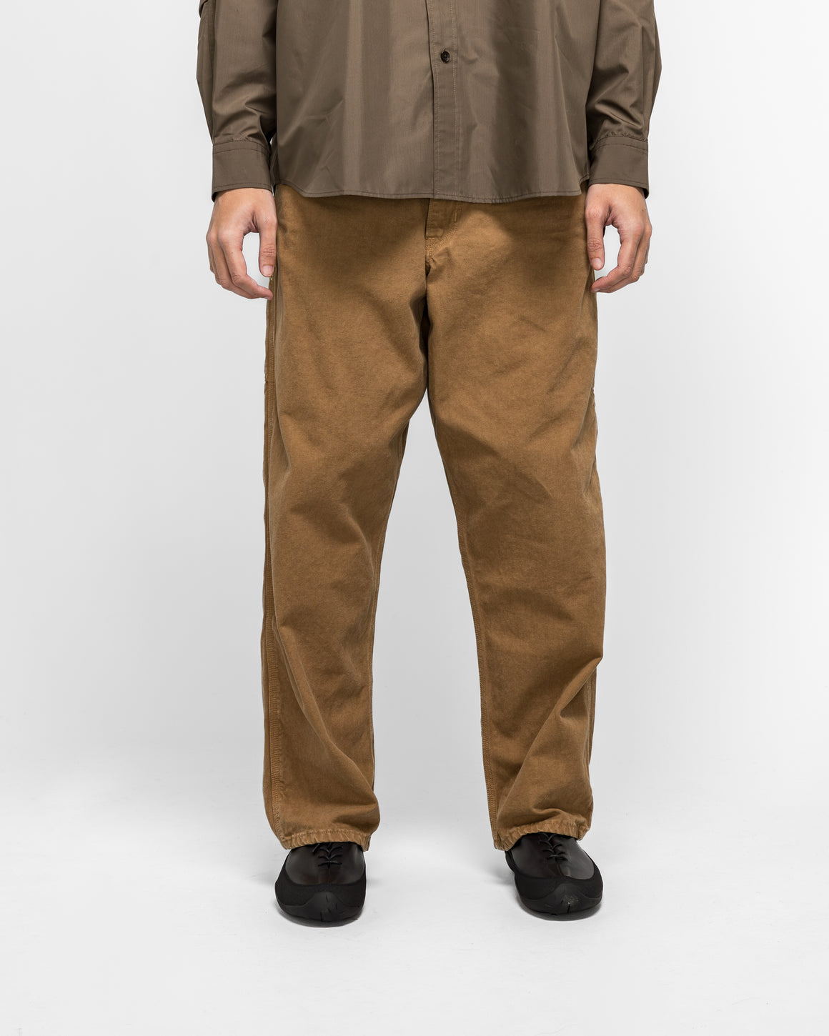 orSlow - Dad's Fit Oxford Painter Pants - Brown | UP THERE