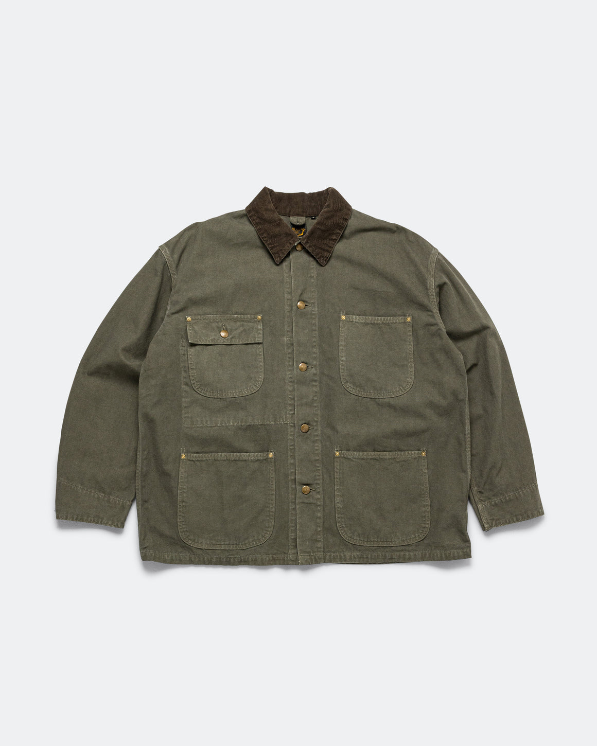 orSlow - Relax Fit Oxford Coverall - Army Green - UP THERE