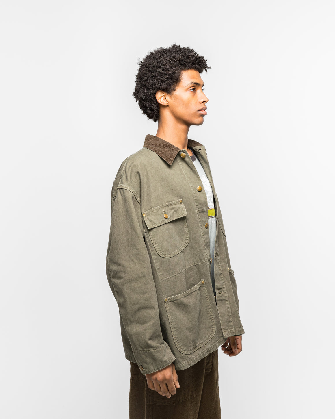 orSlow - Relax Fit Oxford Coverall - Army Green - UP THERE