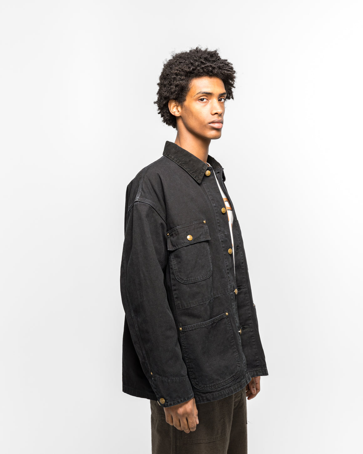 orSlow - Relax Fit Oxford Coverall - Black - UP THERE