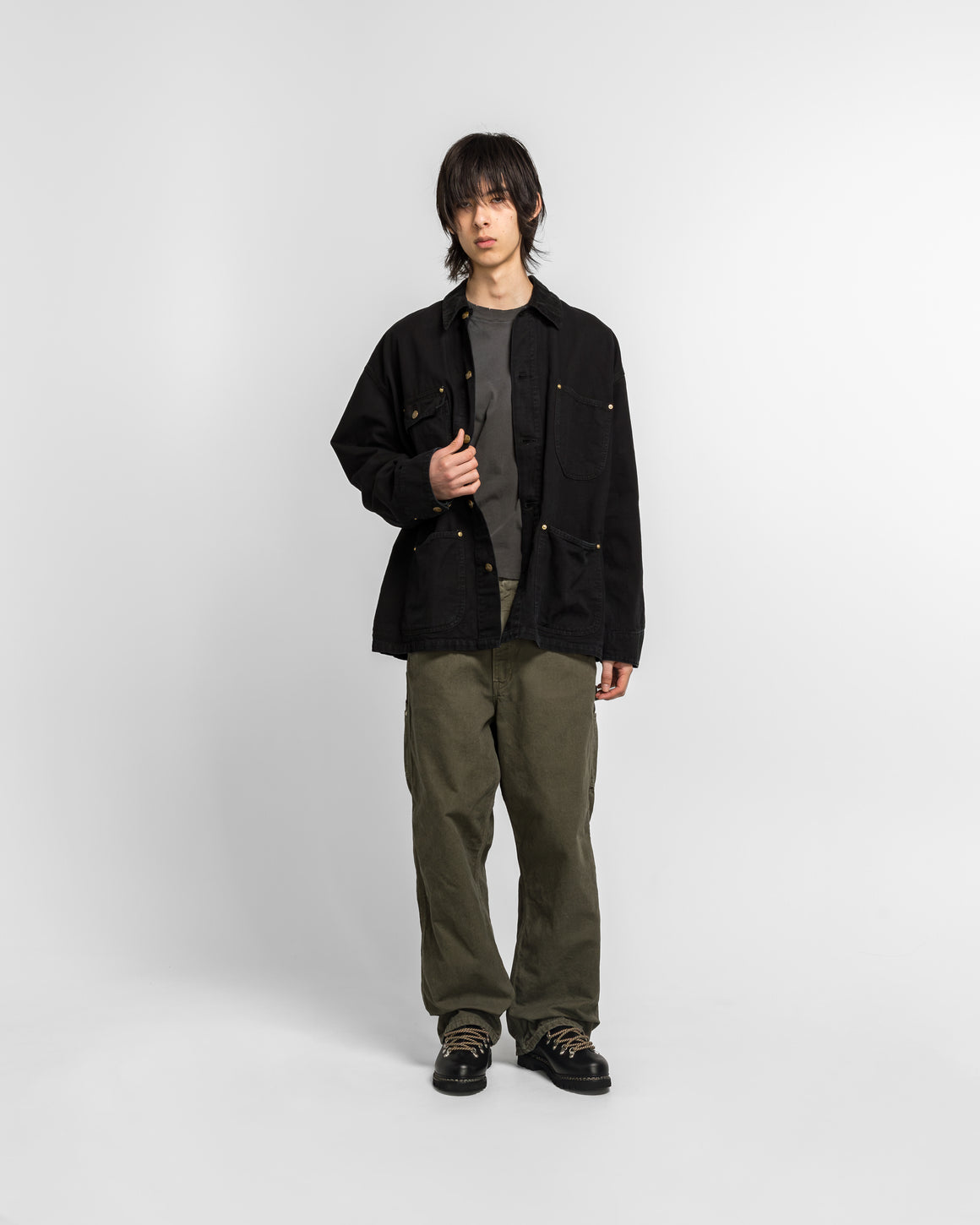 orSlow - Relax Fit Oxford Coverall - Black | UP THERE