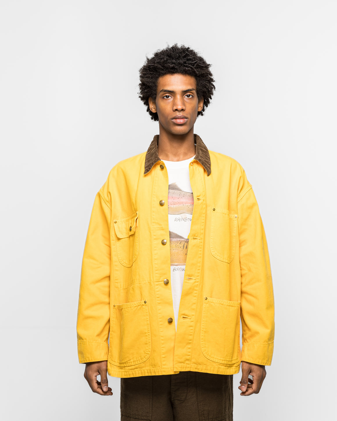 orSlow - Relax Fit Oxford Coverall - Yellow - UP THERE