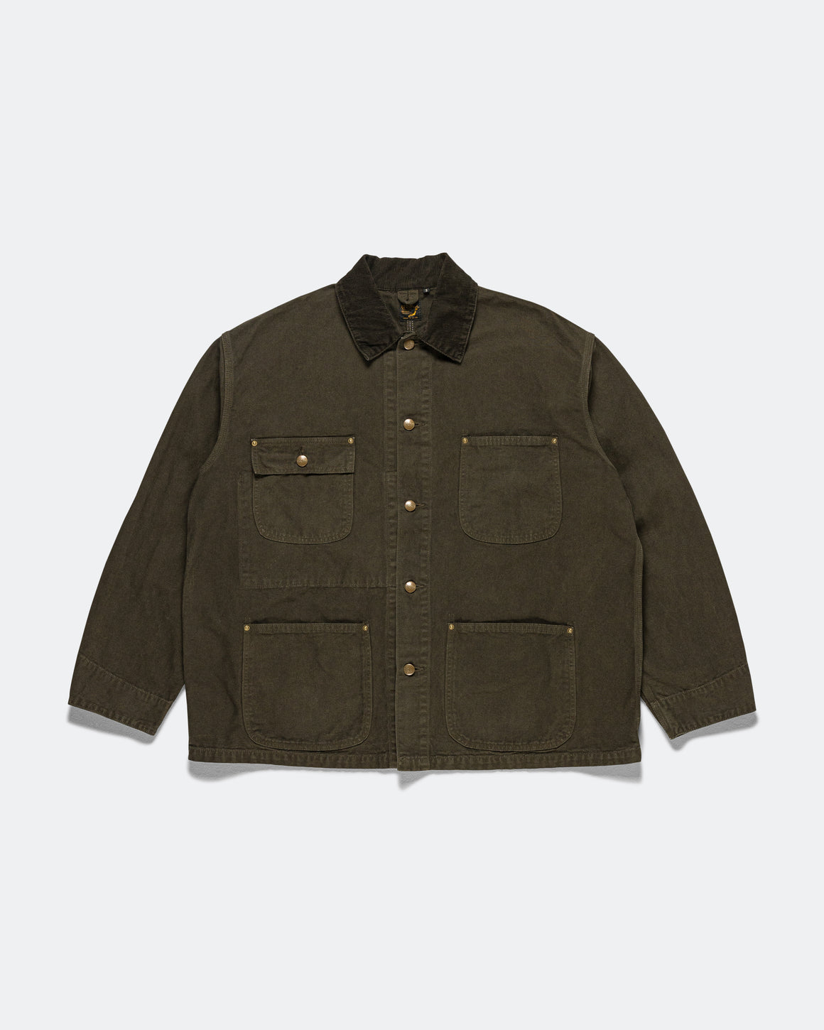orSlow - Relaxed Fit Oxford Coverall - Coffee Brown - UP THERE