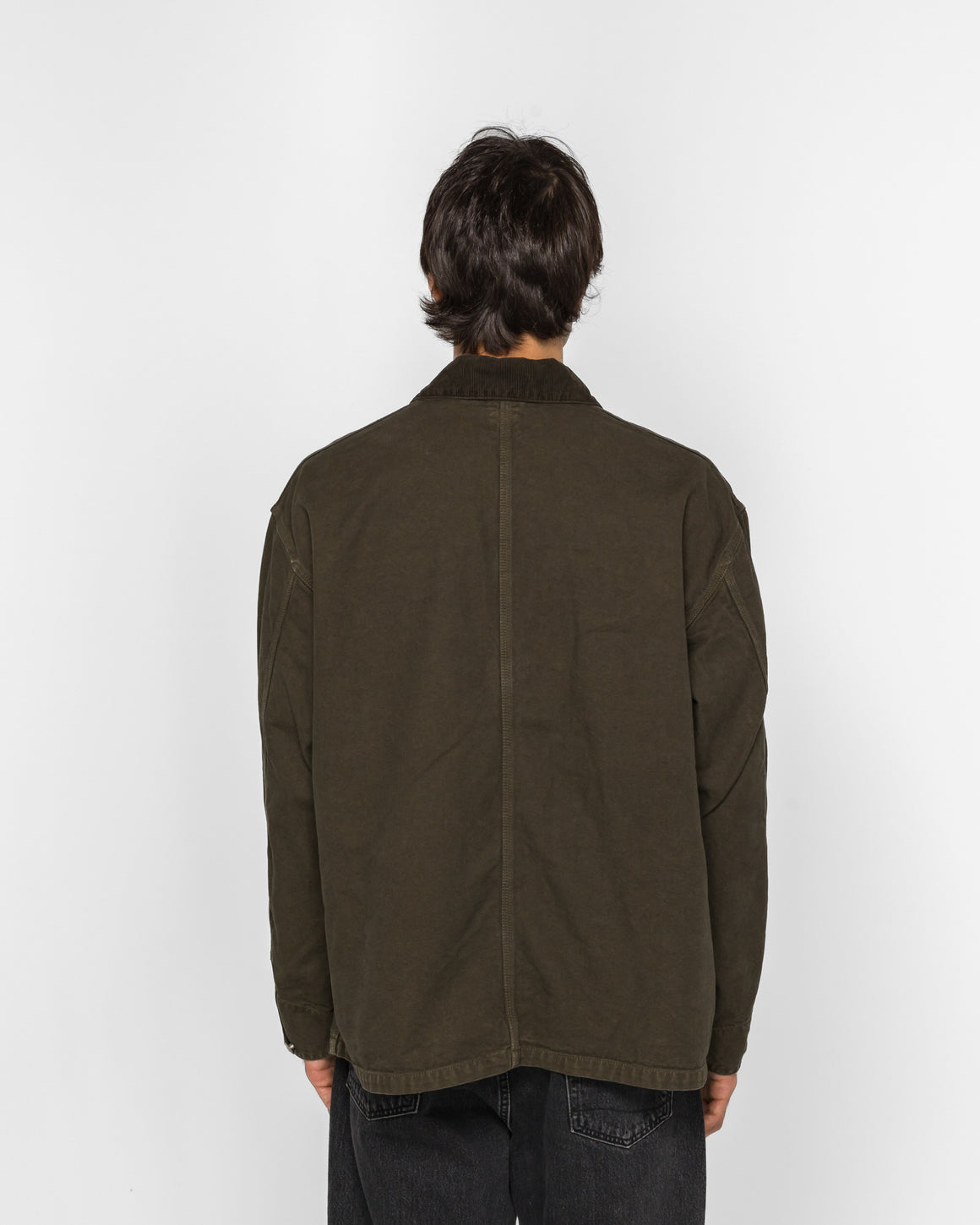 orSlow - Relaxed Fit Oxford Coverall - Coffee Brown - UP THERE