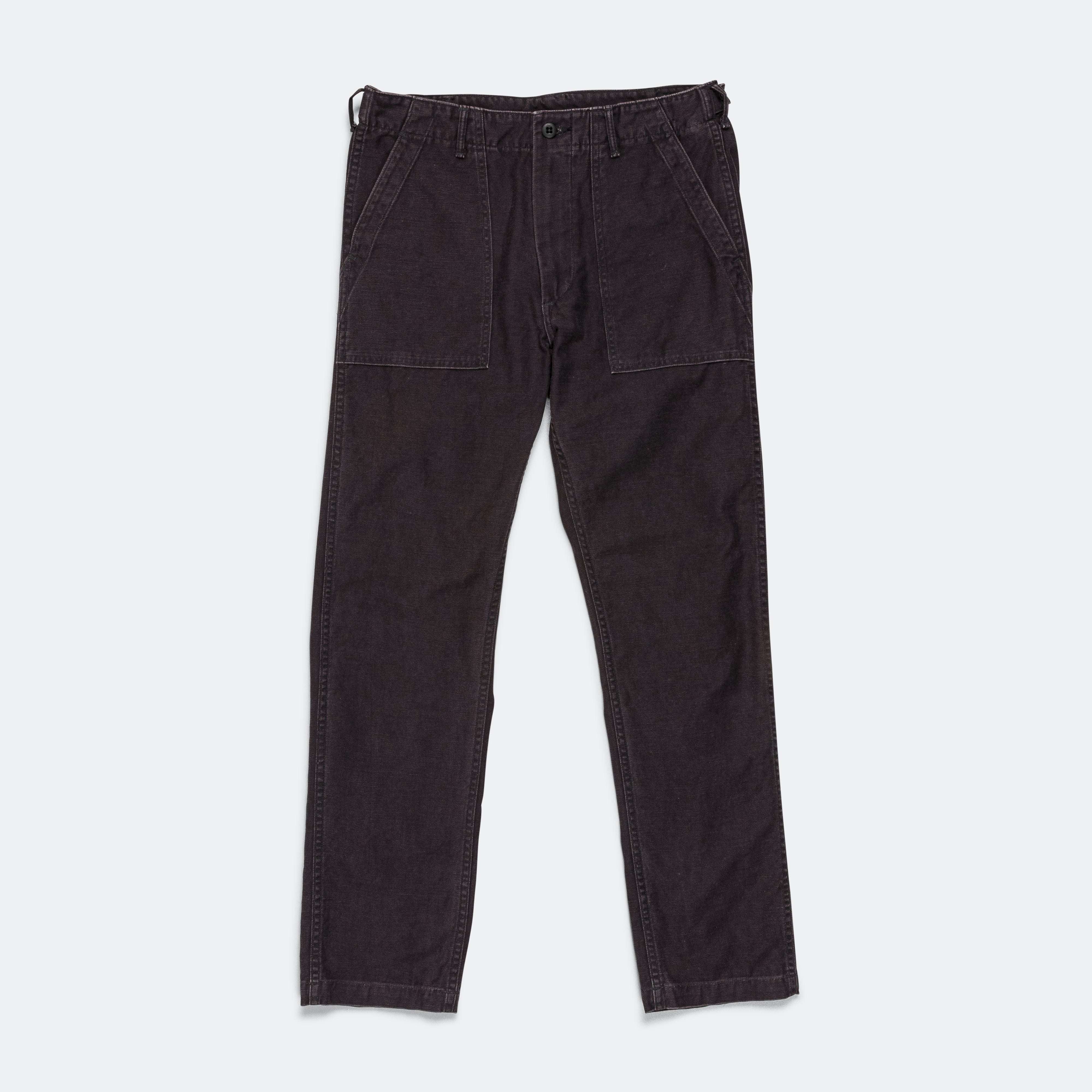 orSlow Slim Fit Fatigue Pants - Black Stonewash | Up There | UP THERE