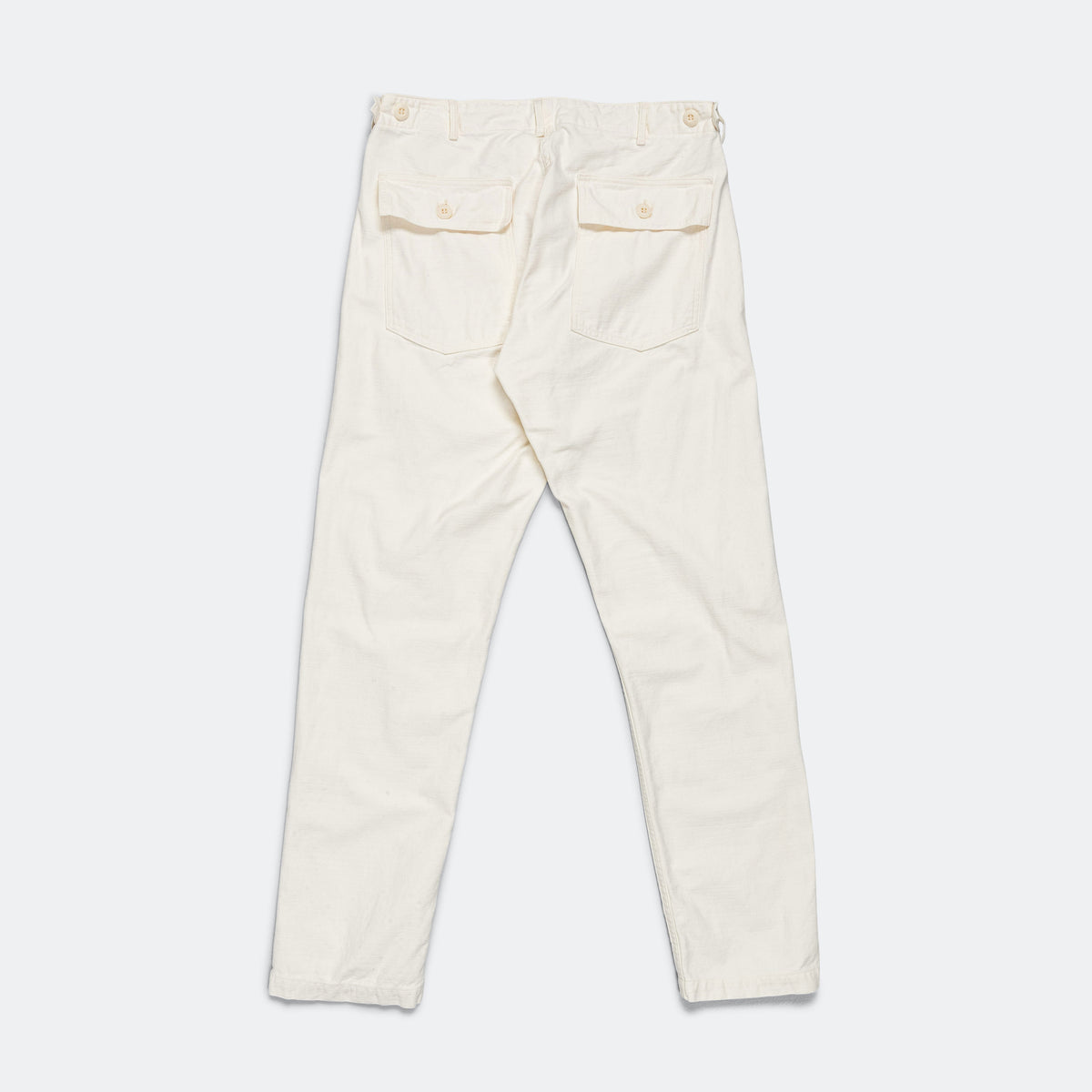 orSlow Slim Fit Fatigue Pants - Ecru | Up There | UP THERE