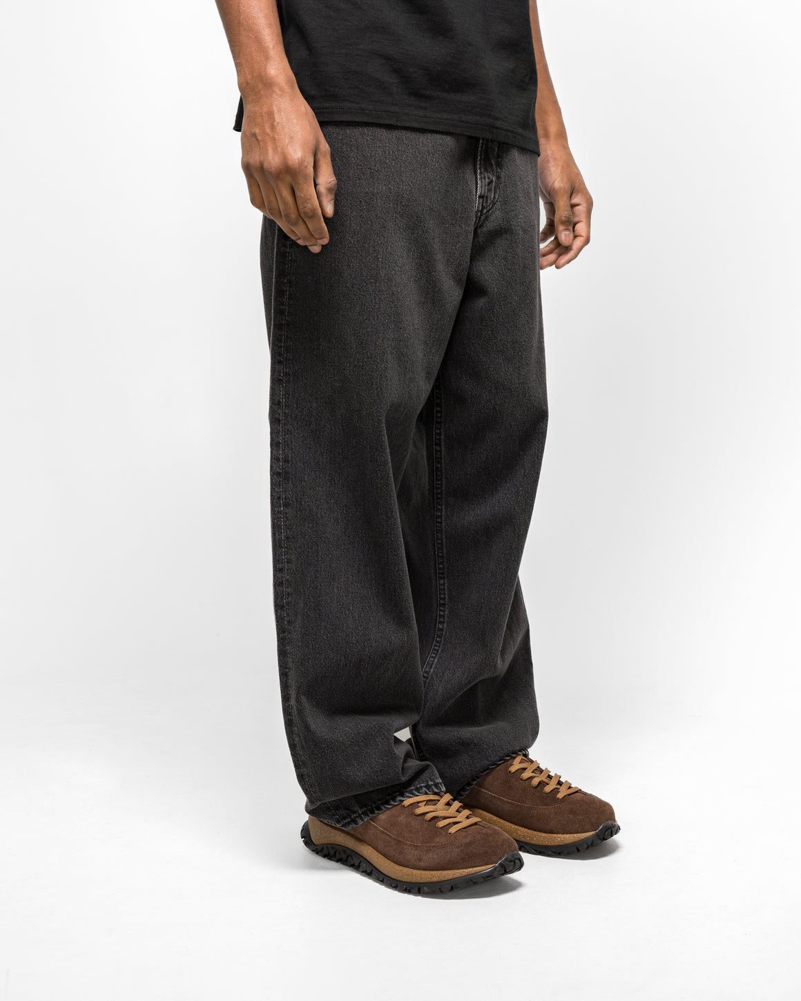 orSlow - Super Dad's Fit Pants - Black Denim Stone Wash - UP THERE