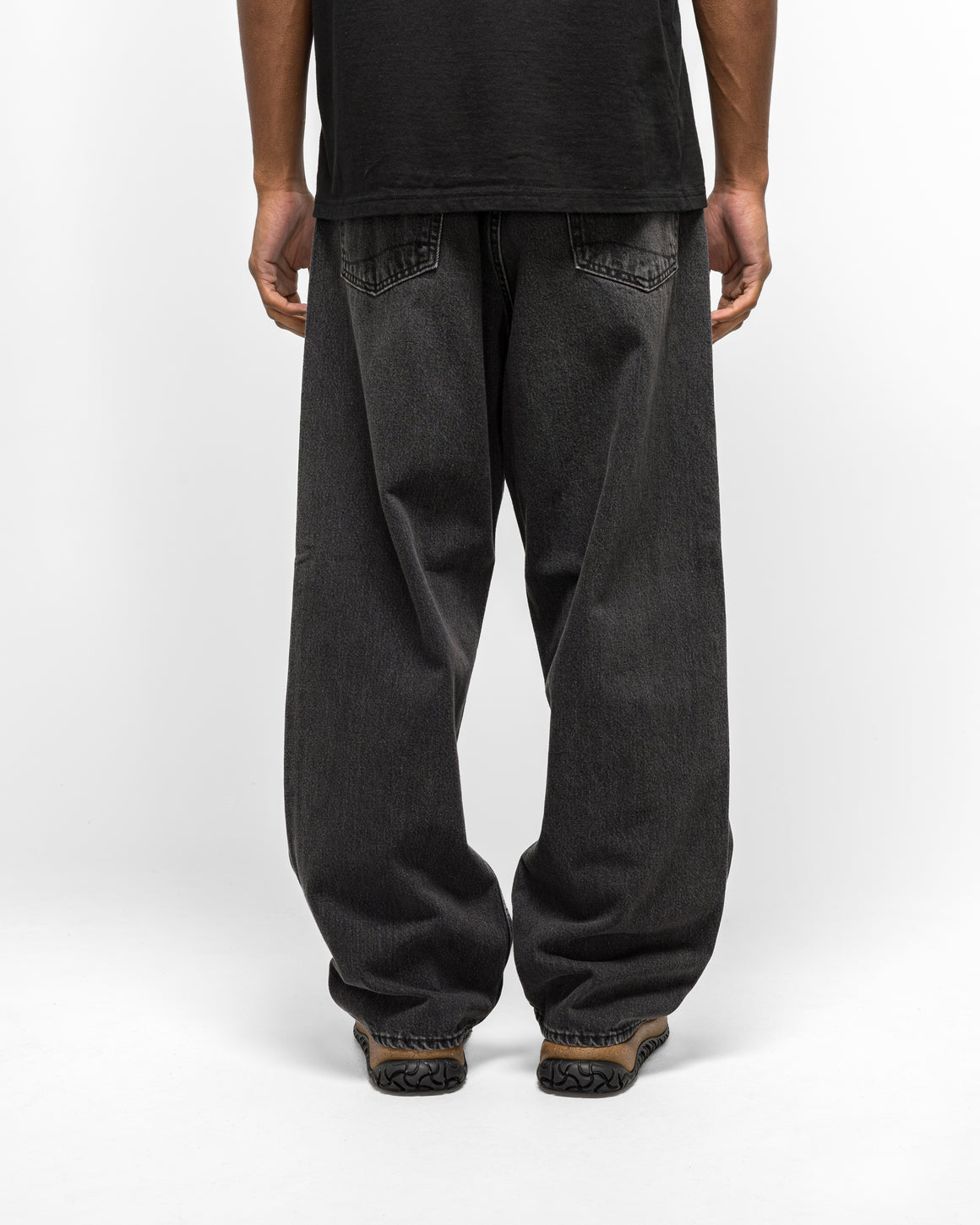 orSlow - Super Dad's Fit Pants - Black Denim Stone Wash - UP THERE