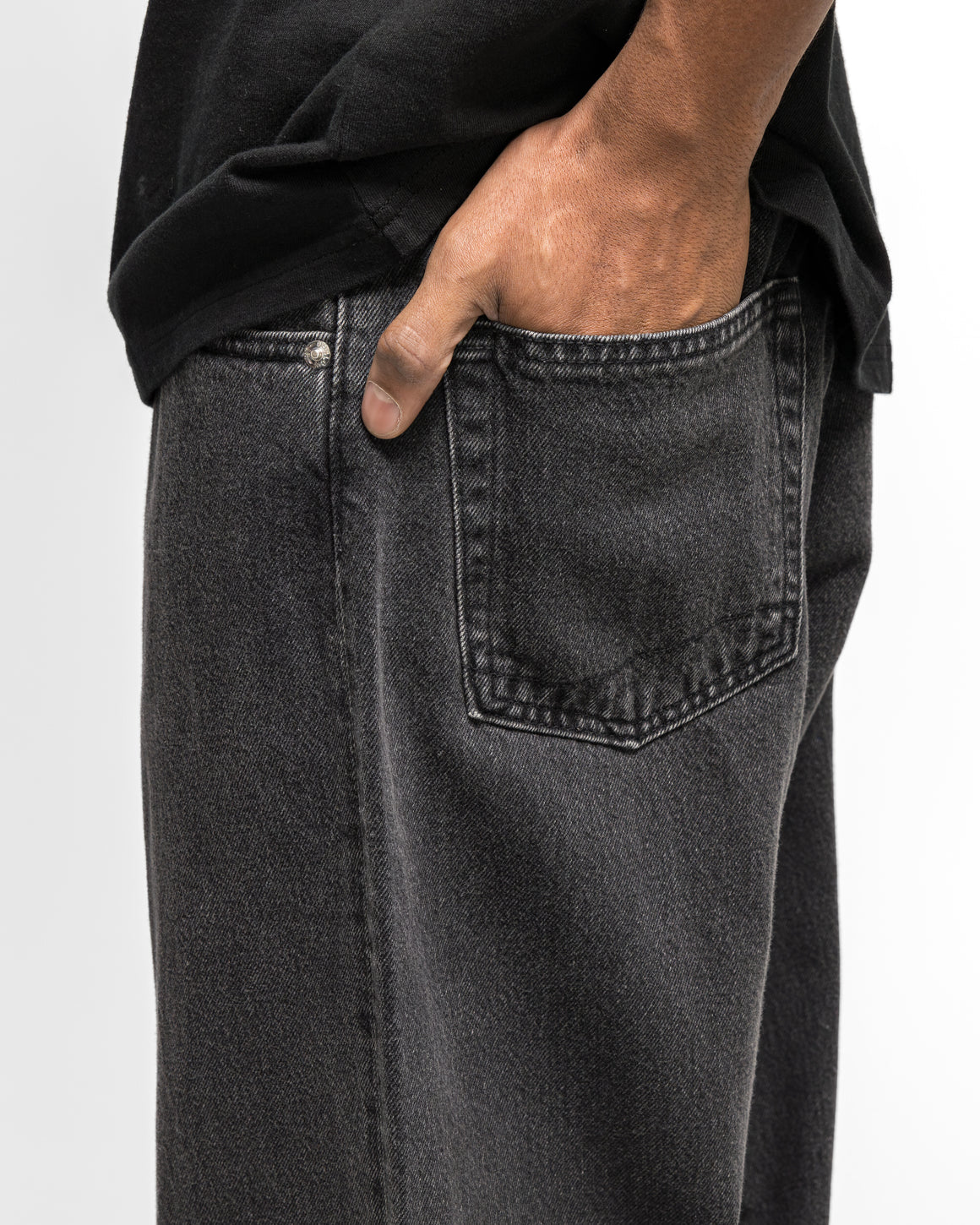 orSlow - Super Dad's Fit Pants - Black Denim Stone Wash - UP THERE