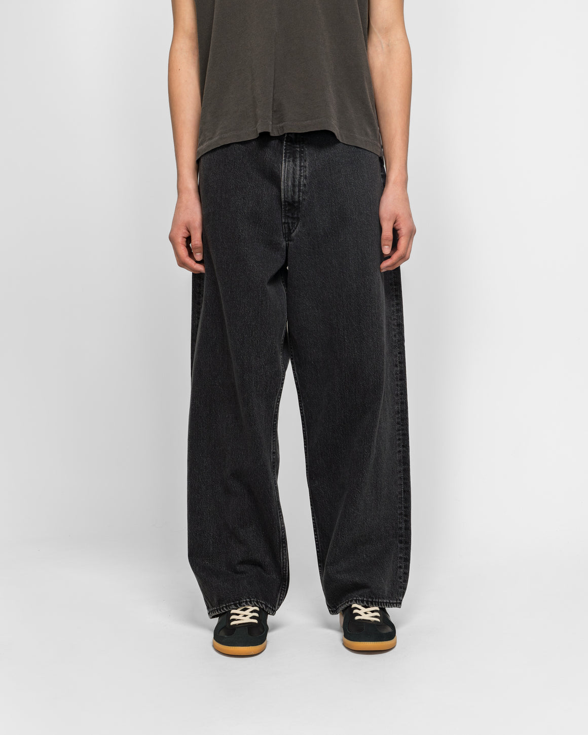 orSlow - Super Dad's Fit Pants - Black Denim Stone Wash - UP THERE
