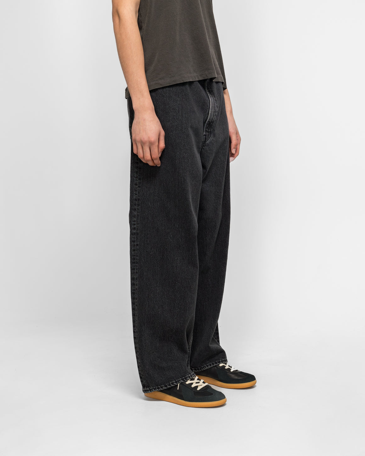 orSlow - Super Dad's Fit Pants - Black Denim Stone Wash - UP THERE
