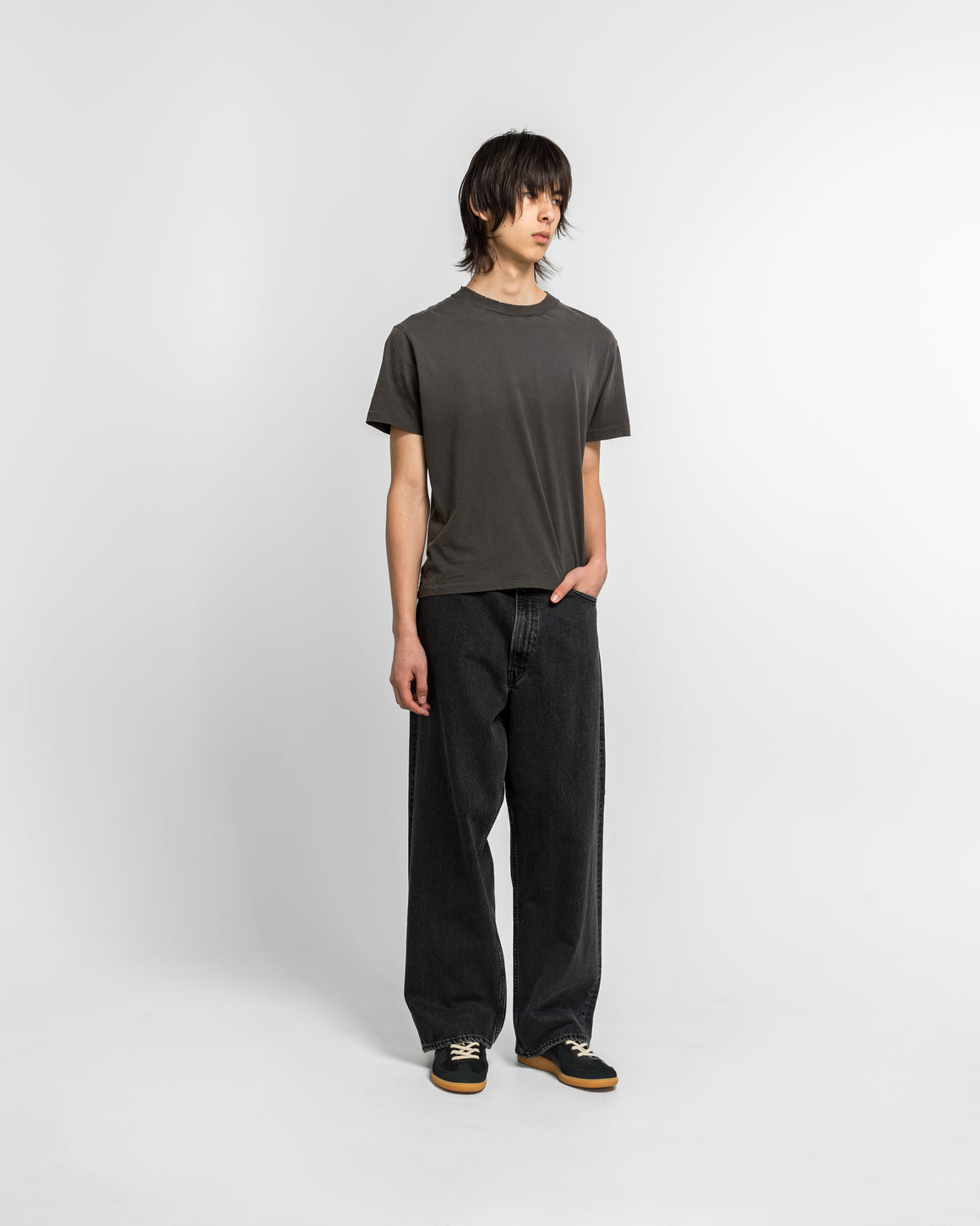 orSlow - Super Dad's Fit Pants - Black Denim Stone Wash - UP THERE