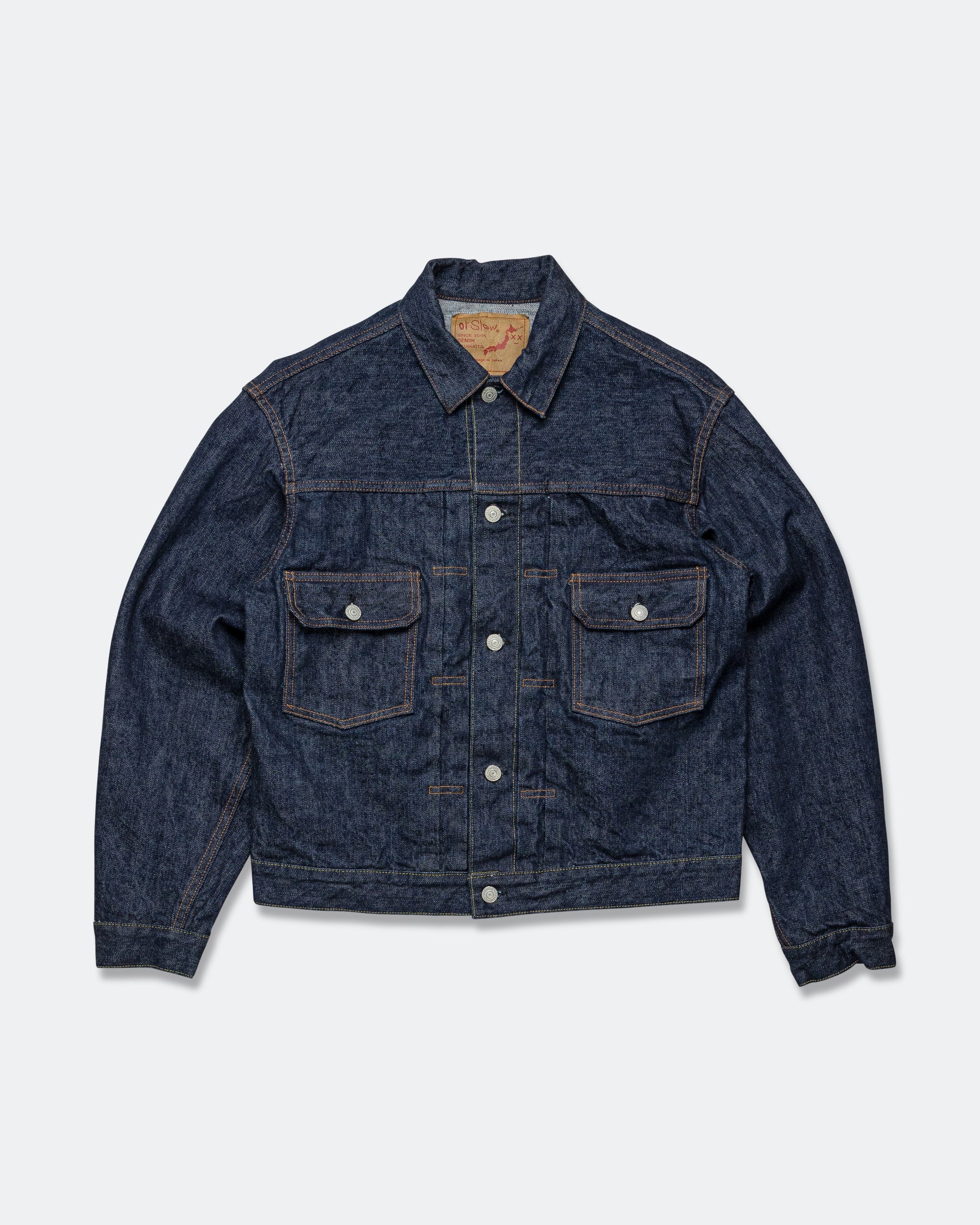 orSlow 1ST TYPE 2 YEAR WASH WITH PAINT 1950's Type 2 Denim Jacket