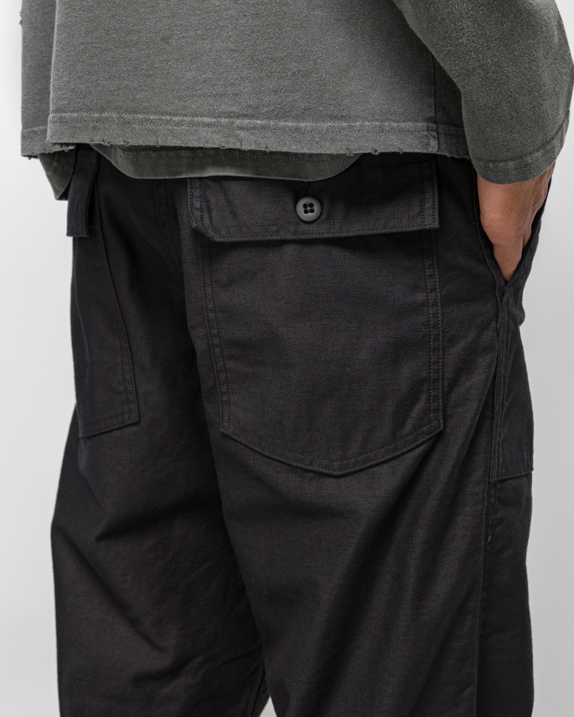 orSlow US Army Fatigue Pants (Regular Fit) - Black | UP THERE
