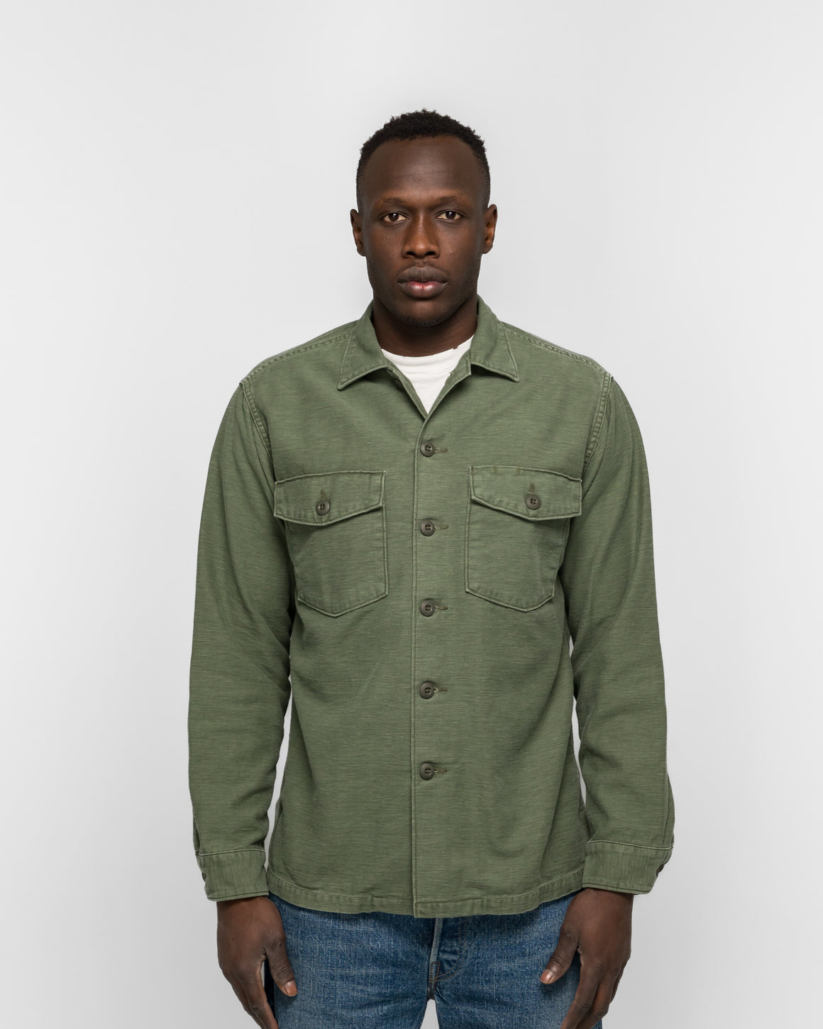 orSlow - U.S Army Fatigue Shirt - Green Used - UP THERE
