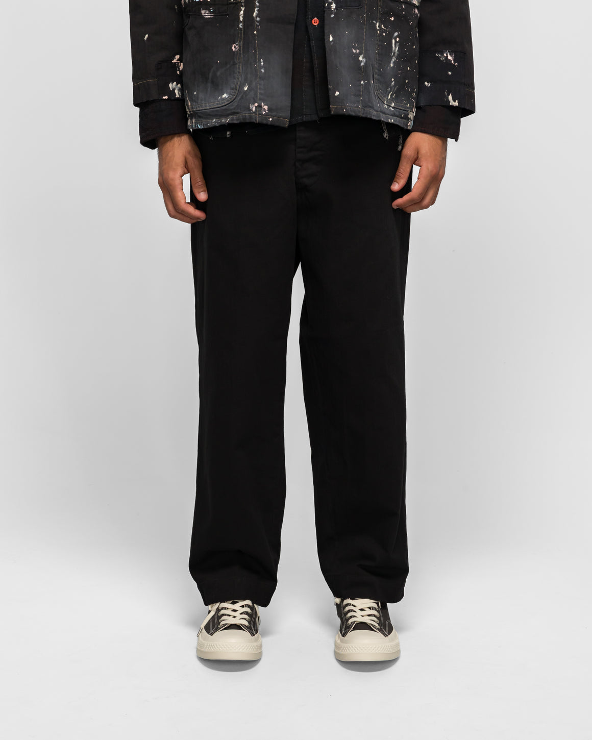 orSlow - U.S. Navy Wide-Fit Utility Pants - Black - UP THERE