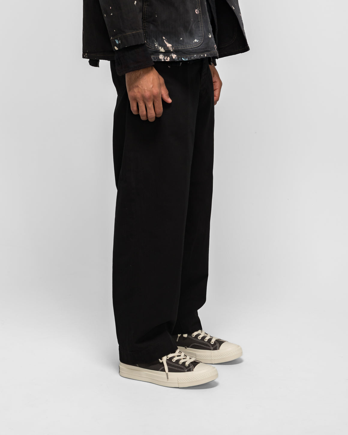 orSlow - U.S. Navy Wide-Fit Utility Pants - Black - UP THERE