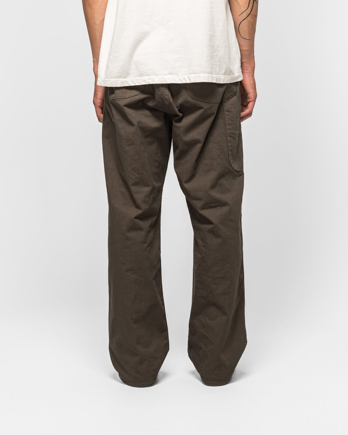 orSlow - Wide Fit French Work Pants - Coffee Brown - UP THERE