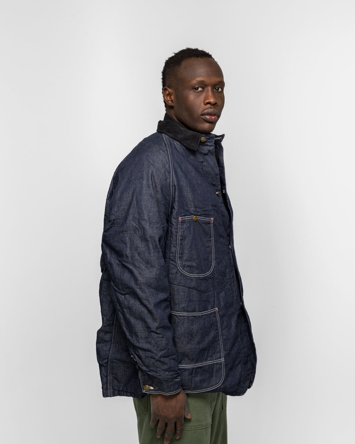 orSlow - Wool Liner Relaxed Fit Denim Coverall - One Wash - UP THERE
