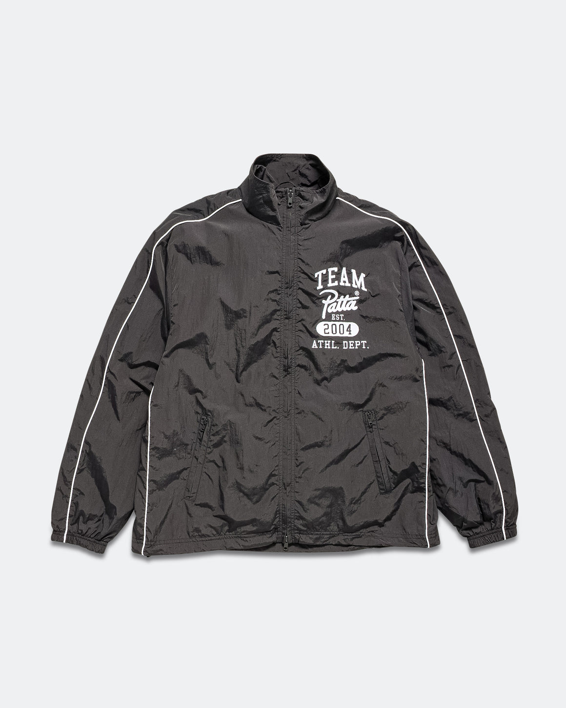 Patta - Athletic Nylon Track Jacket - Black - UP THERE
