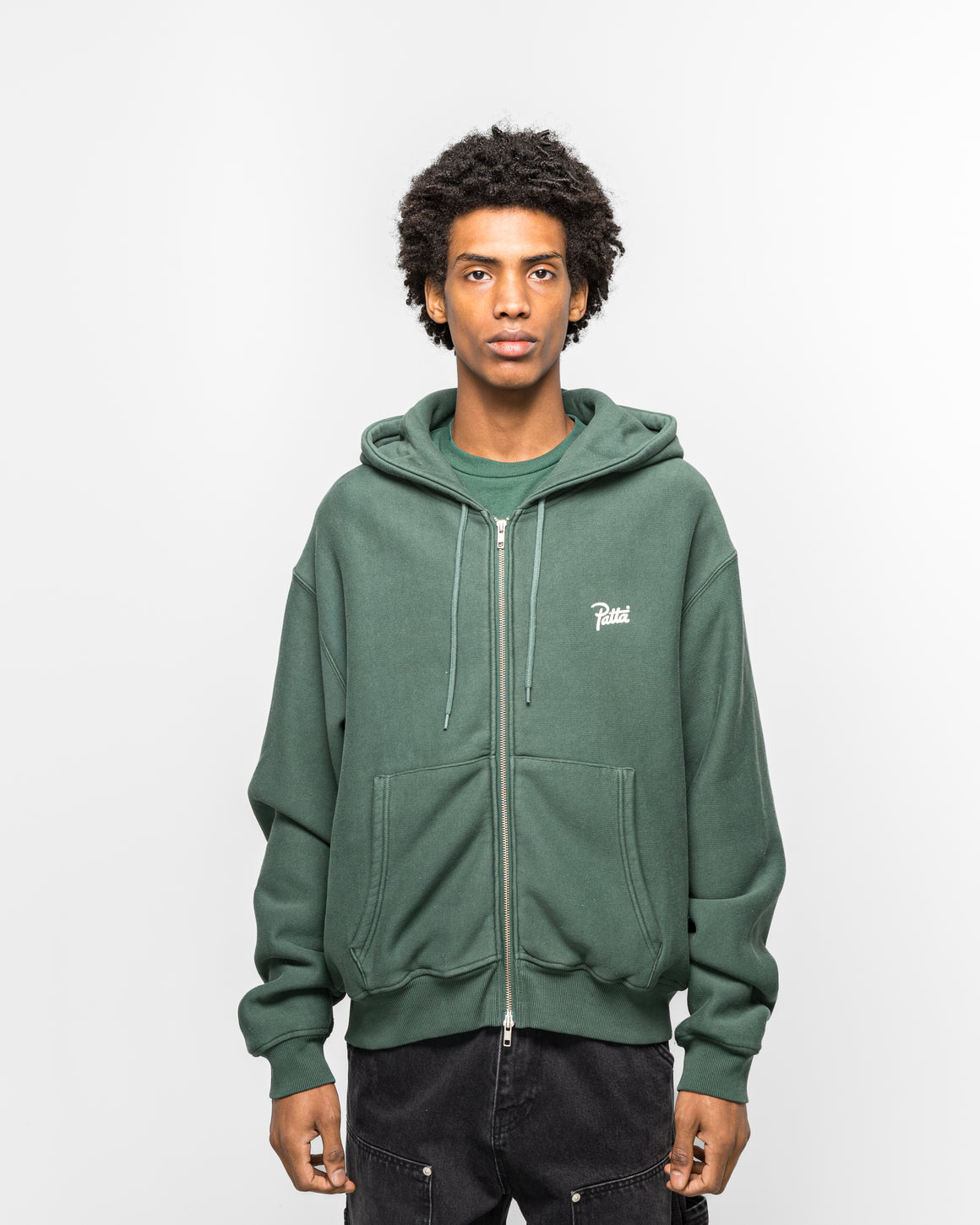 Patta - Classic Zip-Up Hooded Sweater - Bistro Green - UP THERE