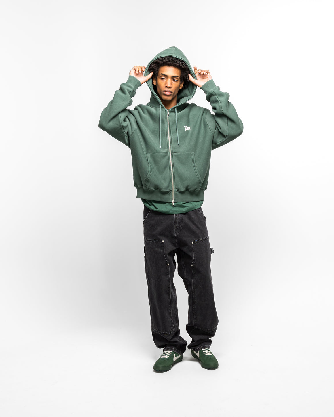 Patta - Classic Zip-Up Hooded Sweater - Bistro Green - UP THERE