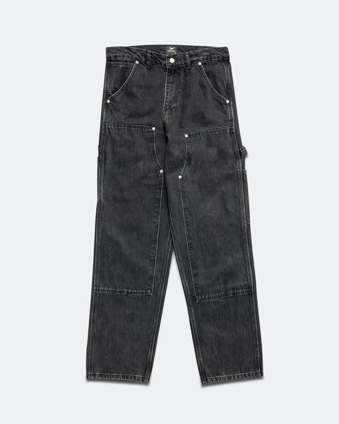 Patta - Double Knee Cartoon Denim Pants - Black | UP THERE