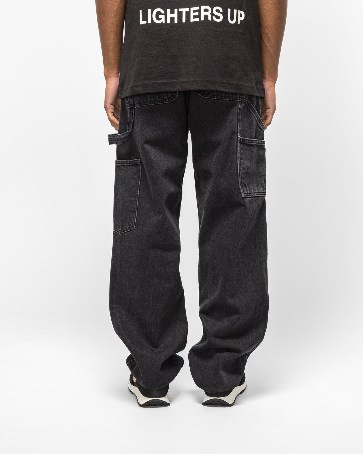 Patta - Double Knee Cartoon Denim Pants - Black - UP THERE