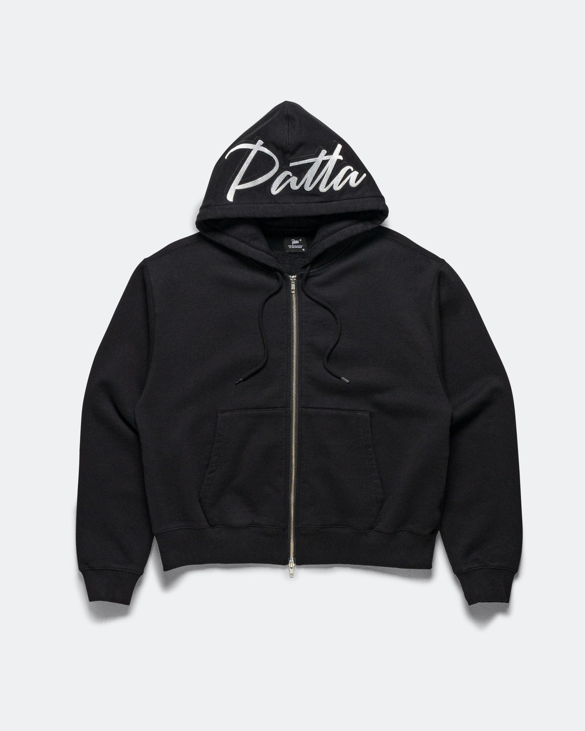 Patta - Embro Classic Zip Up Hooded Sweater - Black - UP THERE
