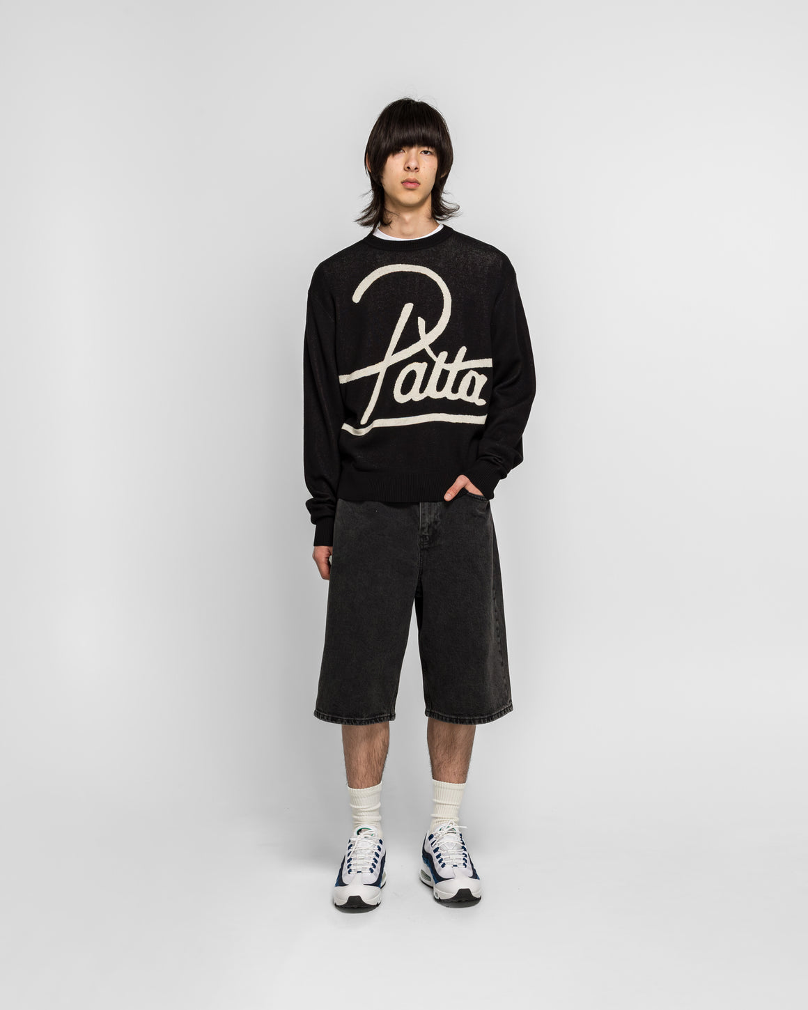 Patta - Hearted Jumper - Black - UP THERE
