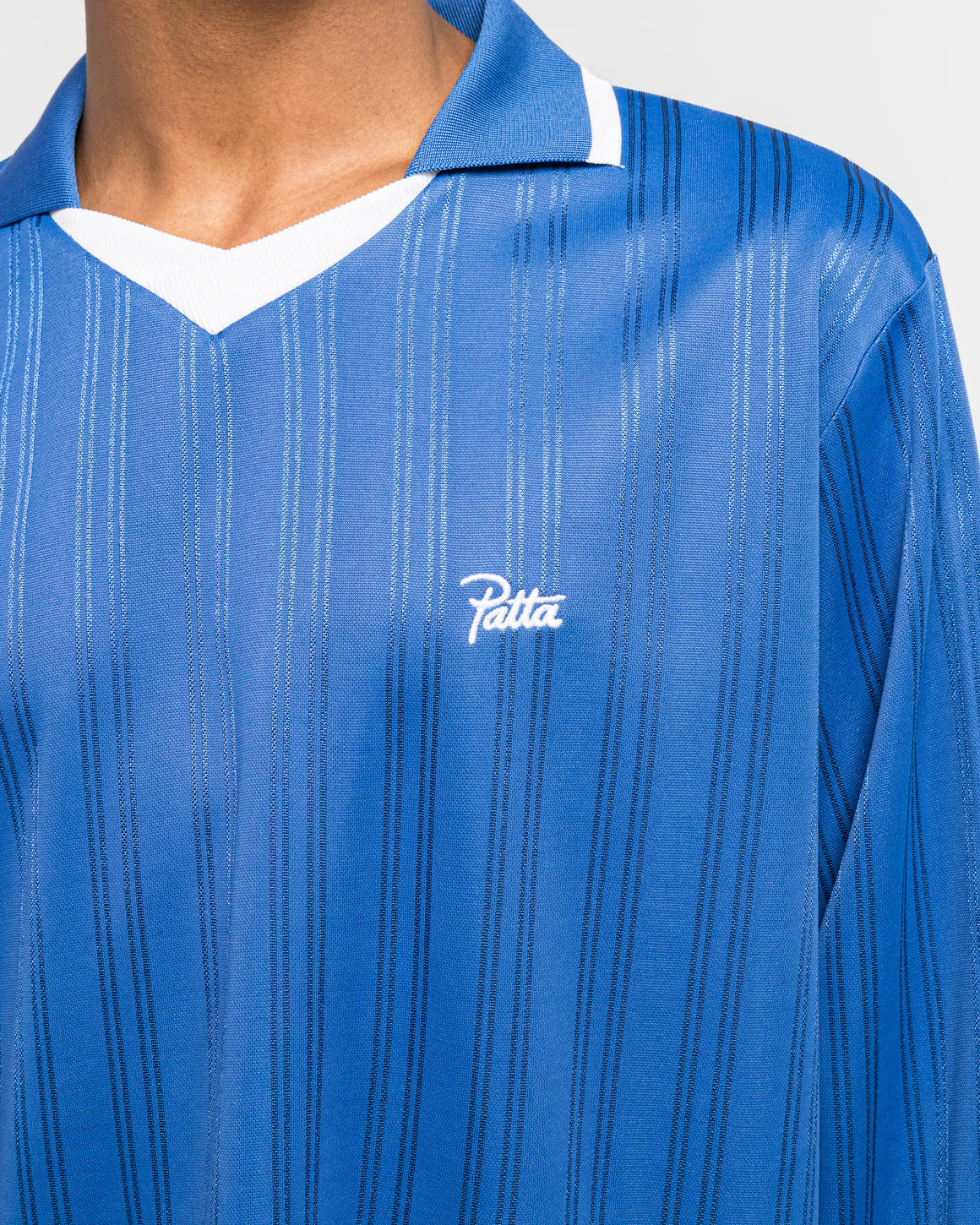Patta - Jacquard Striped Long Sleeve - Monaco Blue - UP THERE