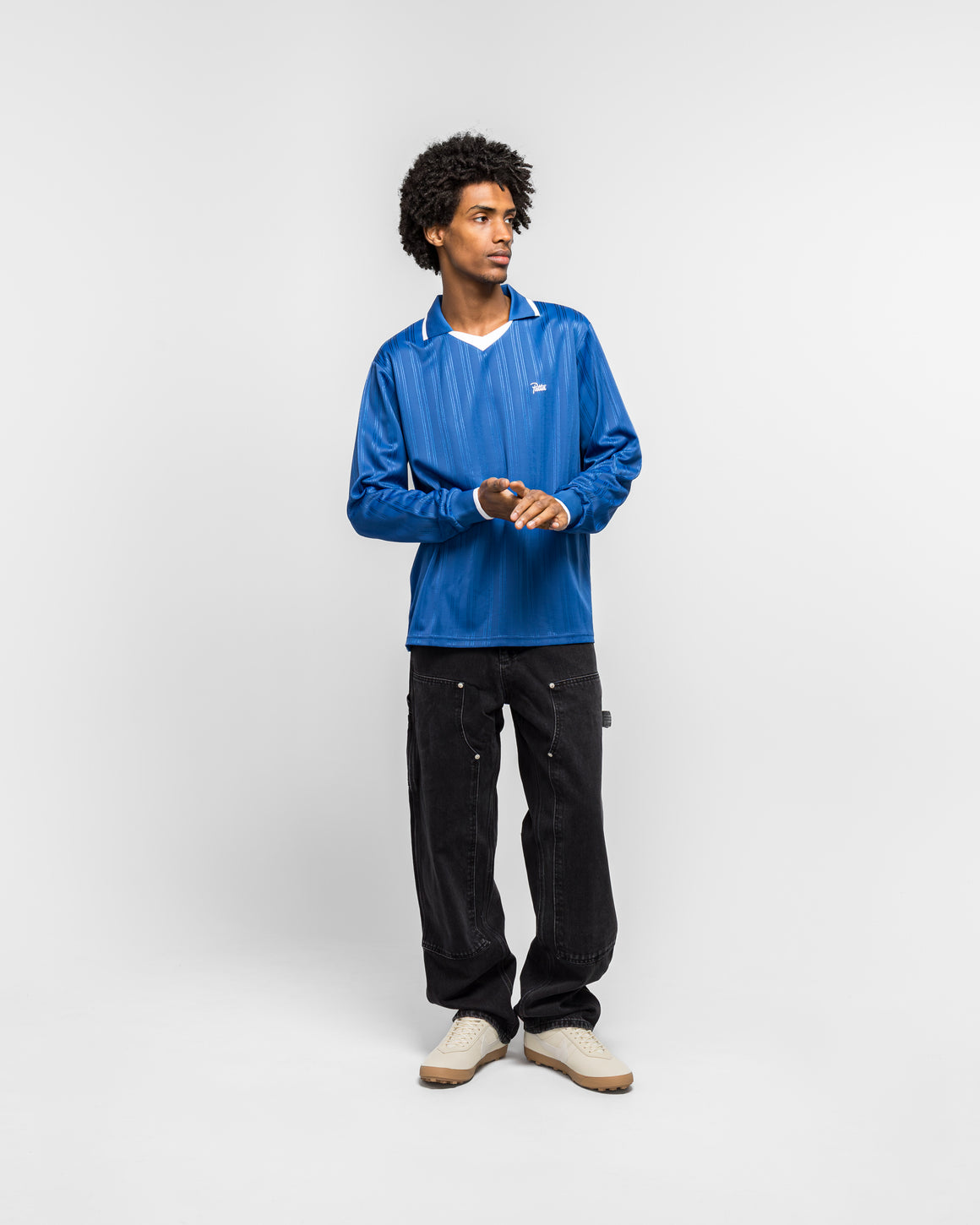 Patta - Jacquard Striped Long Sleeve - Monaco Blue - UP THERE