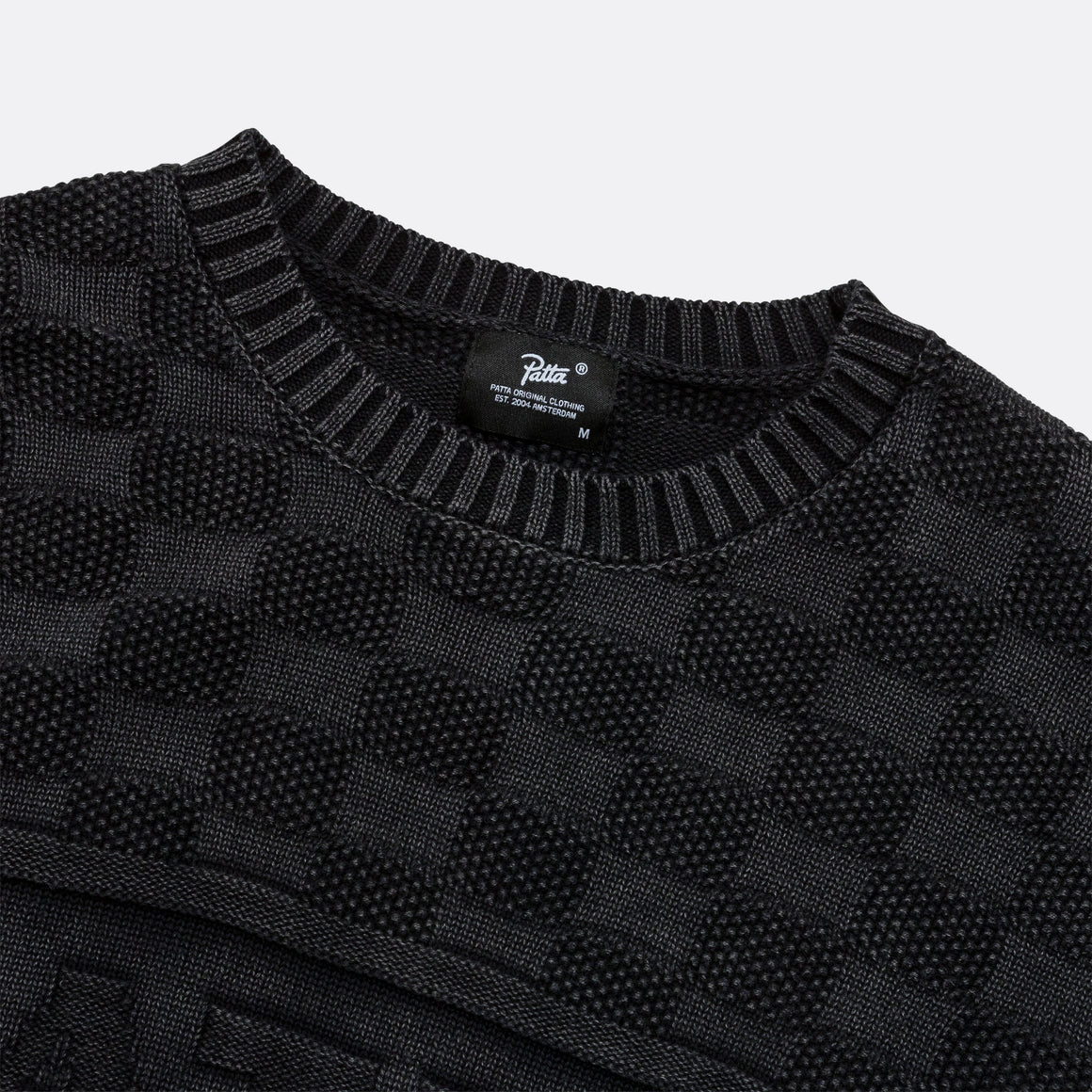 Purl Ribbed Knitted Sweater - Pirate Black