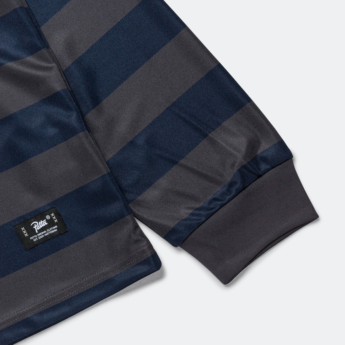 Patta - Striped LS Football Jersey - Forged Iron - UP THERE