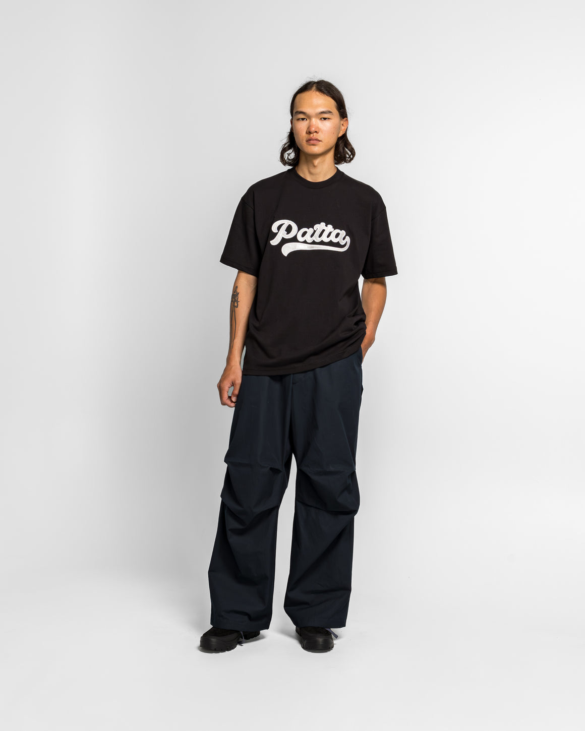 Patta - Tail Logo T-Shirt - Black - UP THERE