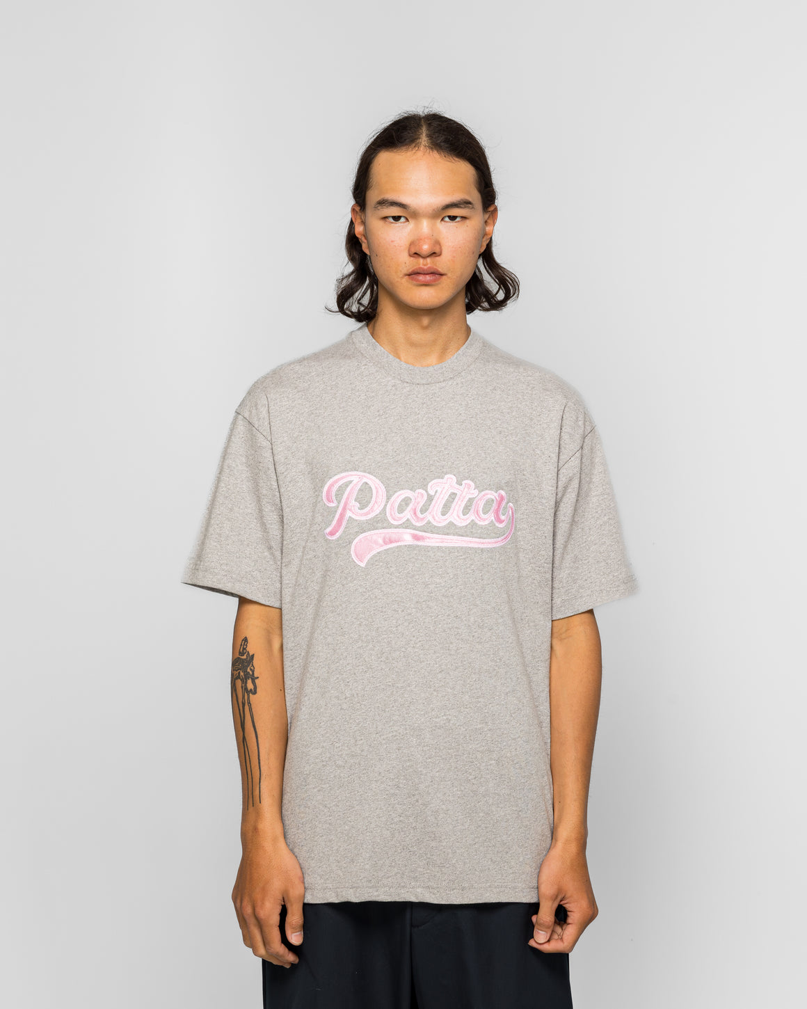 Patta - Tail Logo T-Shirt - Grey Heather - UP THERE