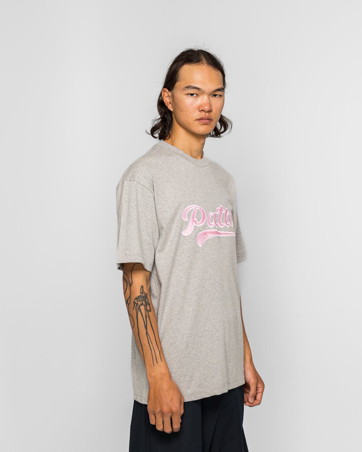 Patta - Tail Logo T-Shirt - Grey Heather - UP THERE