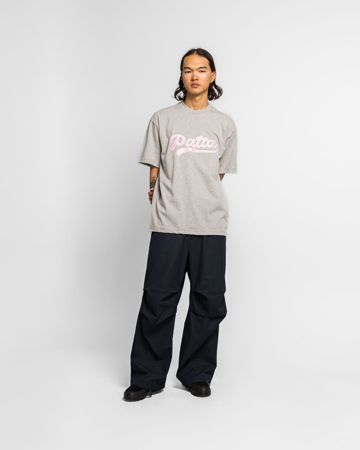 Patta - Tail Logo T-Shirt - Grey Heather - UP THERE