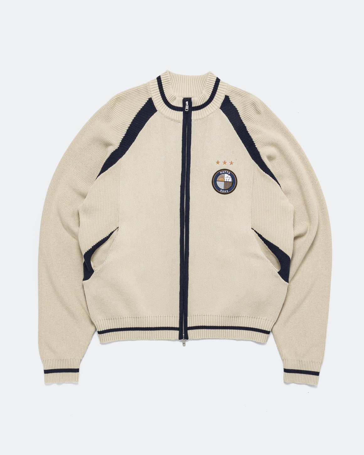 Patta - Track Top Cardigan - Vaporous Grey - UP THERE