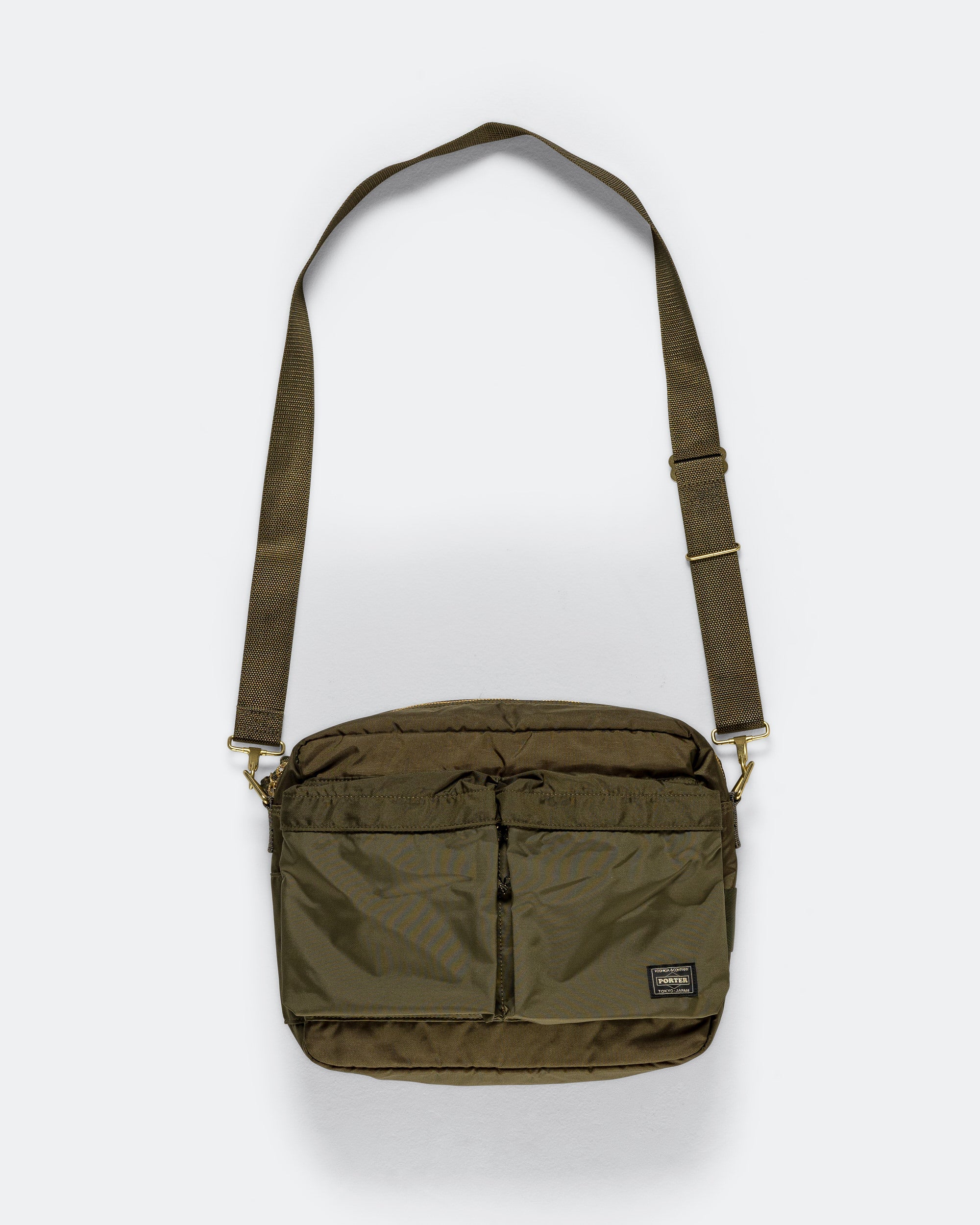 Porter Yoshida & Co - FORCE Shoulder Bag (L) - Olive Drab | UP THERE