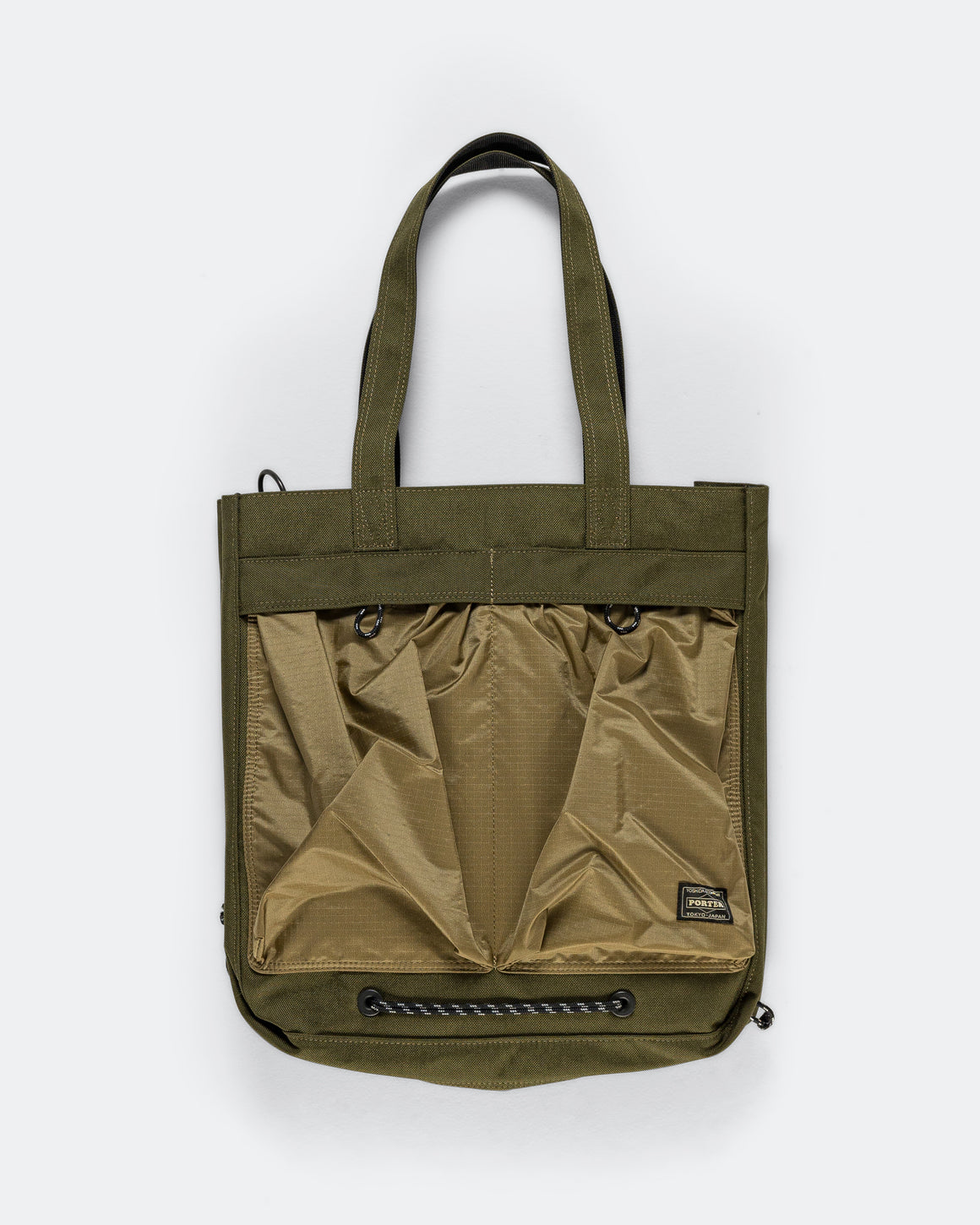 Porter Yoshida & Co - New Hype 2WAY Tote Bag (l) - Khaki/Sand Beige - UP THERE