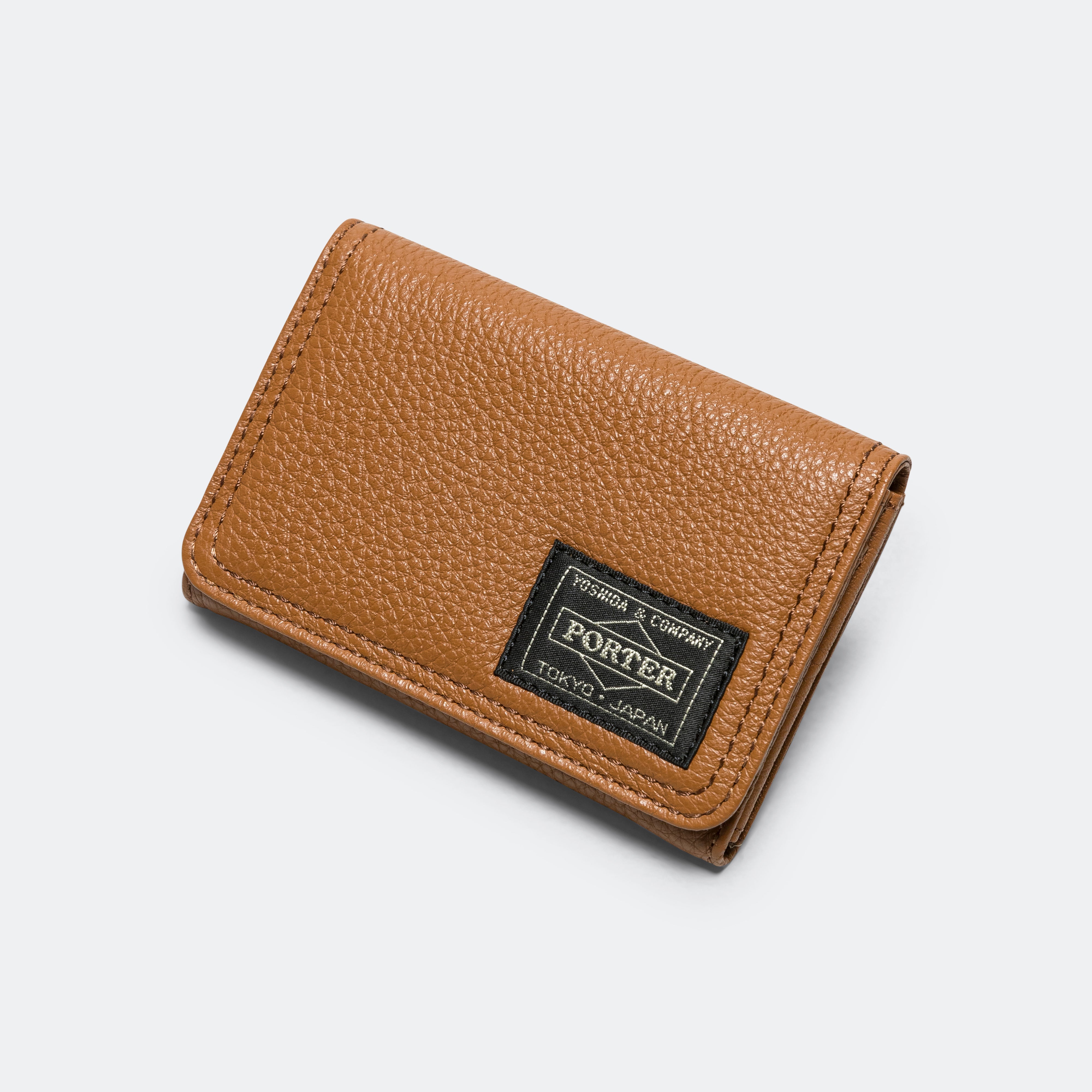 Porter Yoshida & Co. CALM Card Case - Camel | UP THERE